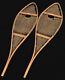 Antique Wooden Snow Shoes Super Early Primitive Native American Red Felt