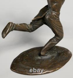 Antique early 20th Native American Indian Chief Bronze Warrior Figure Sculpture