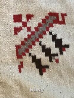 Antique vtg Early 20th Century Native American Navajo wool rug poncho Textile