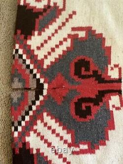 Antique vtg Early 20th Century Native American Navajo wool rug poncho Textile