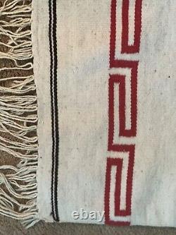 Antique vtg Early 20th Century Native American Navajo wool rug poncho Textile