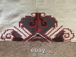 Antique vtg Early 20th Century Native American Navajo wool rug poncho Textile