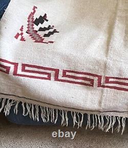 Antique vtg Early 20th Century Native American Navajo wool rug poncho Textile