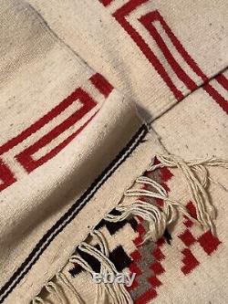 Antique vtg Early 20th Century Native American Navajo wool rug poncho Textile