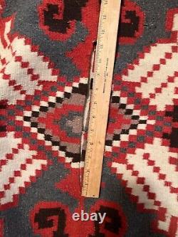 Antique vtg Early 20th Century Native American Navajo wool rug poncho Textile