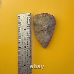 Authentic Archaic Indian Flint Knife/Scraper Tool From Schirmer Farms Coll