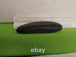 Authentic Black hardstone Grooved early Archaic Bar weight from Racine Wi