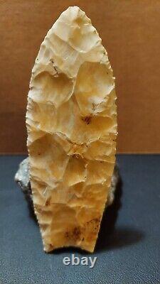 Authentic Clovis Point Early Paleo (12,500 10,600 BP) Comes with Butler COA