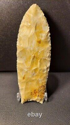 Authentic Clovis Point Early Paleo (12,500 10,600 BP) Comes with Butler COA