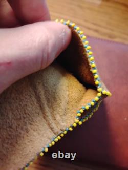 Authentic Early 1900s Sioux Leather Medicine Pouch High Quality Beed Work