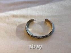 Authentic Tommy Singer Navajo Artist Sterling Cuff Bracelet Early Signature