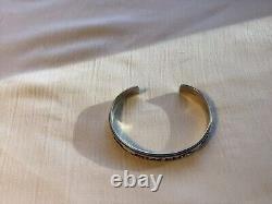 Authentic Tommy Singer Navajo Artist Sterling Cuff Bracelet Early Signature