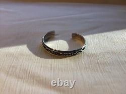 Authentic Tommy Singer Navajo Artist Sterling Cuff Bracelet Early Signature