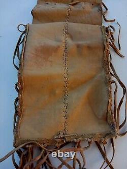 Awesome Vintage Native American Parfleche Pipe Bag Pigment Paint Early 1900