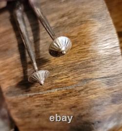 BIG Early Sterling Silver Turquoise Carved Indian Chief Bolo Tie Francisco Gomez