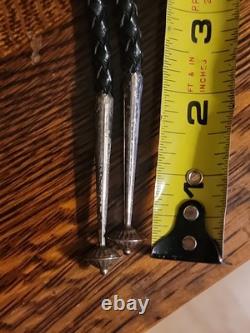 BIG Early Sterling Silver Turquoise Carved Indian Chief Bolo Tie Francisco Gomez