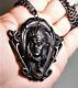 Black Native American Victorian Gutta Percha Cameo, Exquisite Original Pierced