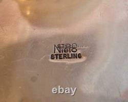 BUFFALO HUNTER' HUGE Early DAN NIETO Turquoise Sterling Pendant Necklace 237 gr