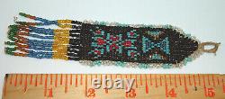 Beautiful Antique Early 1900's Native American Sioux Indian Beaded Watch Fob