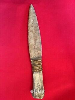 Beautiful Most Fantastic American Indian Early Stone Blade Dagger
