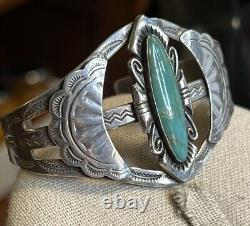 Bell Trading Post Early Large Turquoise Bracelet A21