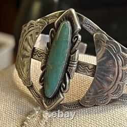 Bell Trading Post Early Large Turquoise Bracelet A21