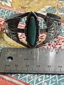 Bell Trading Post Early Large Turquoise Bracelet A21