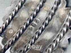 Best Heavy Coil Early Vintage Navajo Royston Turquoise Sterling Silver Bracelet
