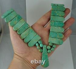 Big Early Santo Domingo Heishi Turquoise Native American Necklace Pawn Vintage 3