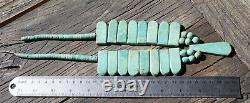 Big Early Santo Domingo Heishi Turquoise Native American Necklace Pawn Vintage 3