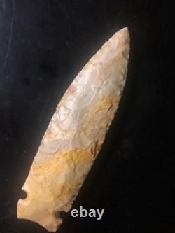 Big osceola greenbrier, 5 3/4 long. Early archaic extremly nice spear, tenn creek