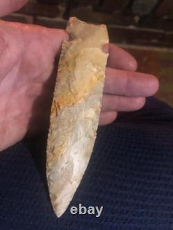 Big osceola greenbrier, 5 3/4 long. Early archaic extremly nice spear, tenn creek