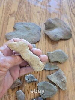 Bird Effigy Hand Table Native American Indian Stone, Artifacts, Tools. Rock Art