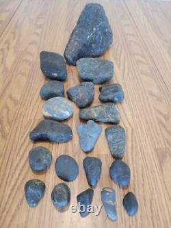 Black Jade Dino Native American Face Stone Effigy Rock Art, Artifacts, Tools