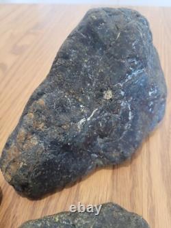 Black Jade Dino Native American Face Stone Effigy Rock Art, Artifacts, Tools