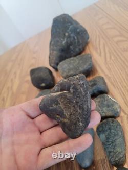 Black Jade Dino Native American Face Stone Effigy Rock Art, Artifacts, Tools