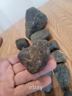 Black Jade Dino Native American Face Stone Effigy Rock Art, Artifacts, Tools