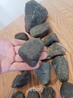 Black Jade Dino Native American Face Stone Effigy Rock Art, Artifacts, Tools