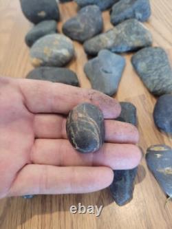 Black Jade Dino Native American Face Stone Effigy Rock Art, Artifacts, Tools