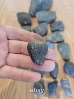 Black Jade Dino Native American Face Stone Effigy Rock Art, Artifacts, Tools