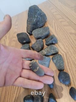 Black Jade Dino Native American Face Stone Effigy Rock Art, Artifacts, Tools