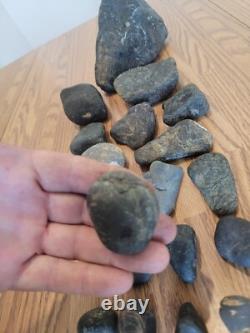 Black Jade Dino Native American Face Stone Effigy Rock Art, Artifacts, Tools