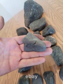 Black Jade Dino Native American Face Stone Effigy Rock Art, Artifacts, Tools
