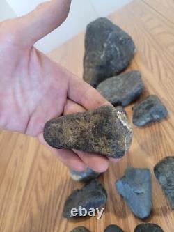 Black Jade Dino Native American Face Stone Effigy Rock Art, Artifacts, Tools