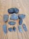 Black Jade Dino Native American Indian Stone Effigy Rock Art, Artifacts, Tools