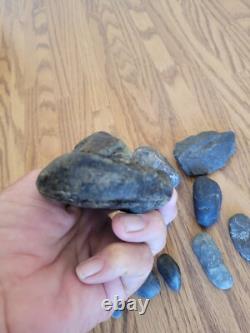 Black Jade Dino Native American Indian Stone Effigy Rock Art, Artifacts, Tools