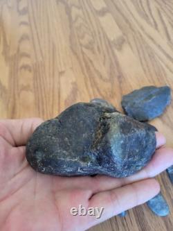 Black Jade Dino Native American Indian Stone Effigy Rock Art, Artifacts, Tools