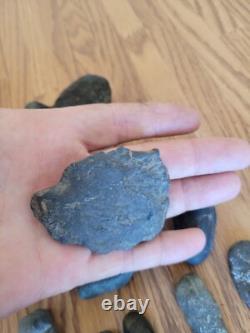 Black Jade Dino Native American Indian Stone Effigy Rock Art, Artifacts, Tools