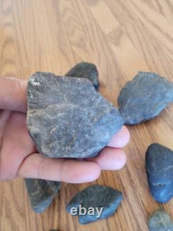 Black Jade Dino Native American Indian Stone Effigy Rock Art, Artifacts, Tools