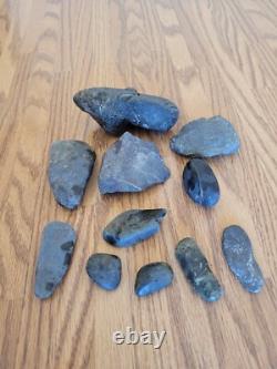 Black Jade Dino Native American Indian Stone Effigy Rock Art, Artifacts, Tools